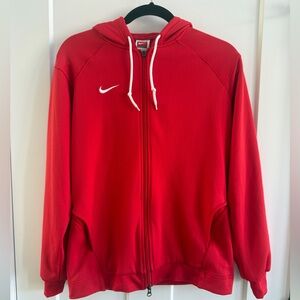 Nike Red Full Zip Hoodie with Pockets Size Boys Large 12/14 B8